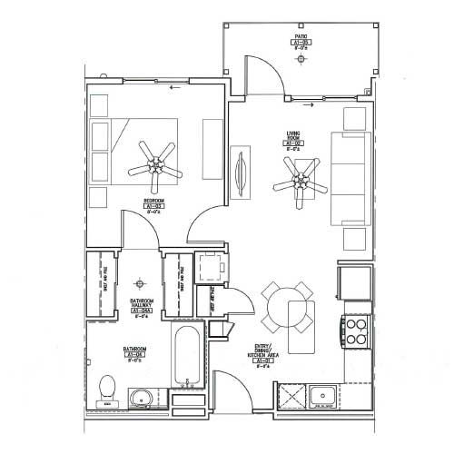 Floor Plans The Metro at Compton Senior Apartment in Compton